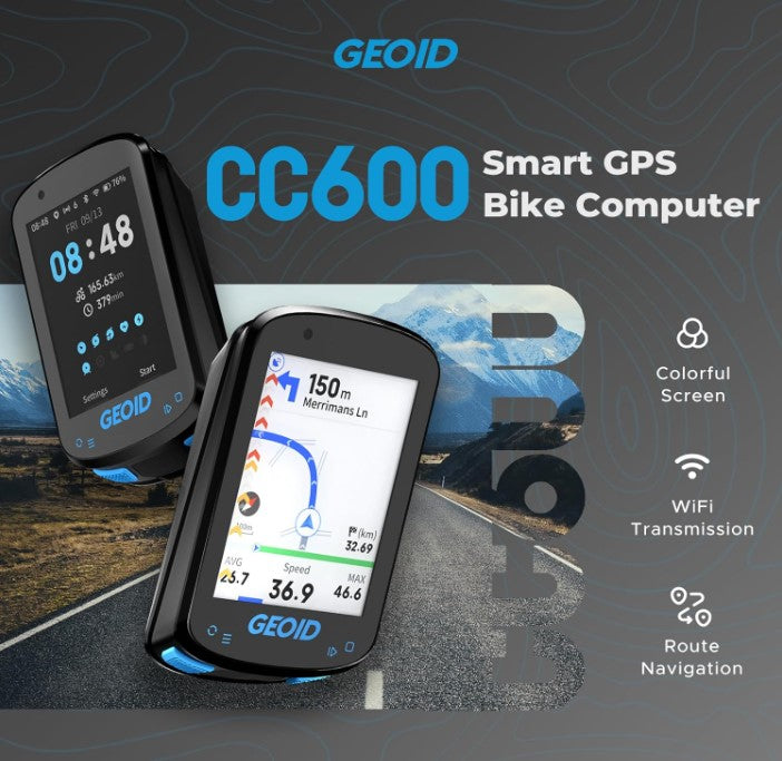 GEOID CC600 Smart GPS Bike Computer – Color Screen, Navigation, WiFi & ANT+
