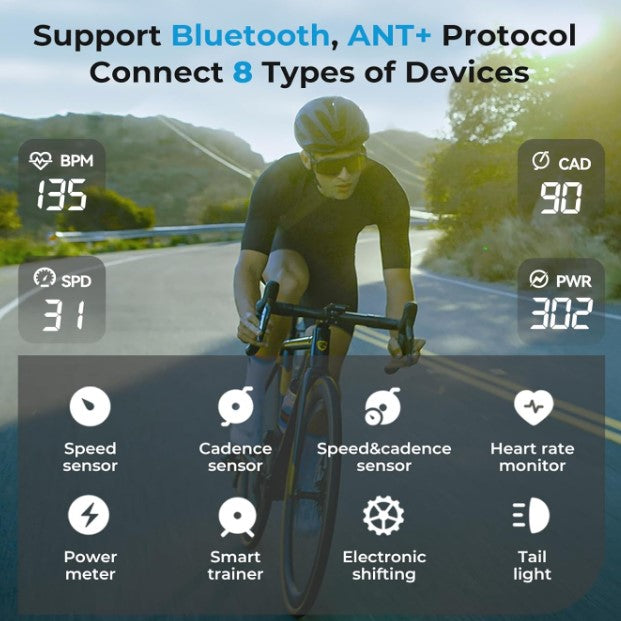 GEOID CC600 Smart GPS Bike Computer – Color Screen, Navigation, WiFi & ANT+