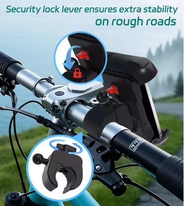 JOCEEY C7 Motorcycle Phone Mount – Heavy-Duty Handlebar Holder for Bike, Scooter & E-Bike – Fits 4.7''–6.8'' Phones