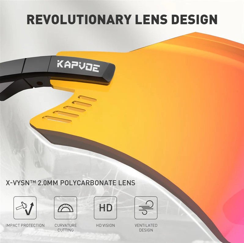 Kapvoe K2 Green Mirror Photochromic Sports Sunglasses