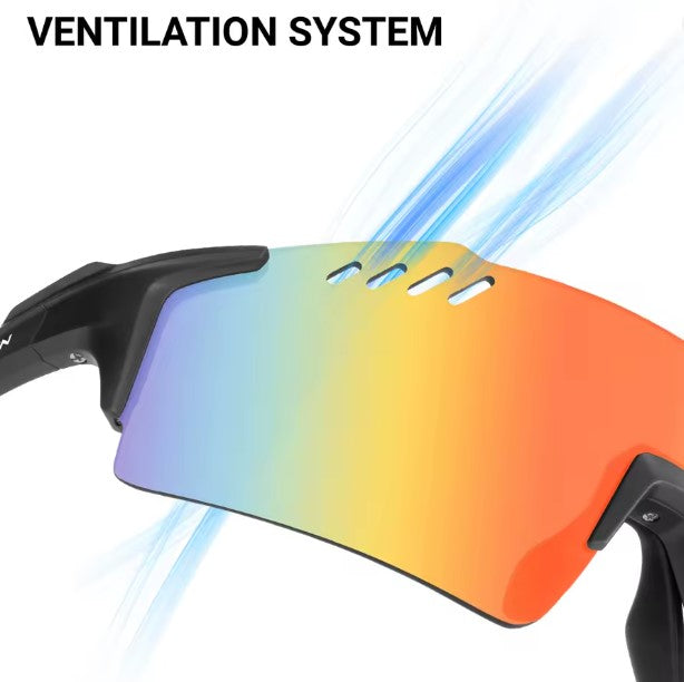 SCVCN White Blue Photochromic Sports Sunglasses