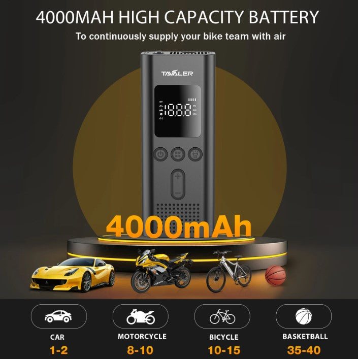 Wireless Portable Air Pump – 150PSI Electric Tire Inflator for Car, Bike, Motorcycle & Ball Sports