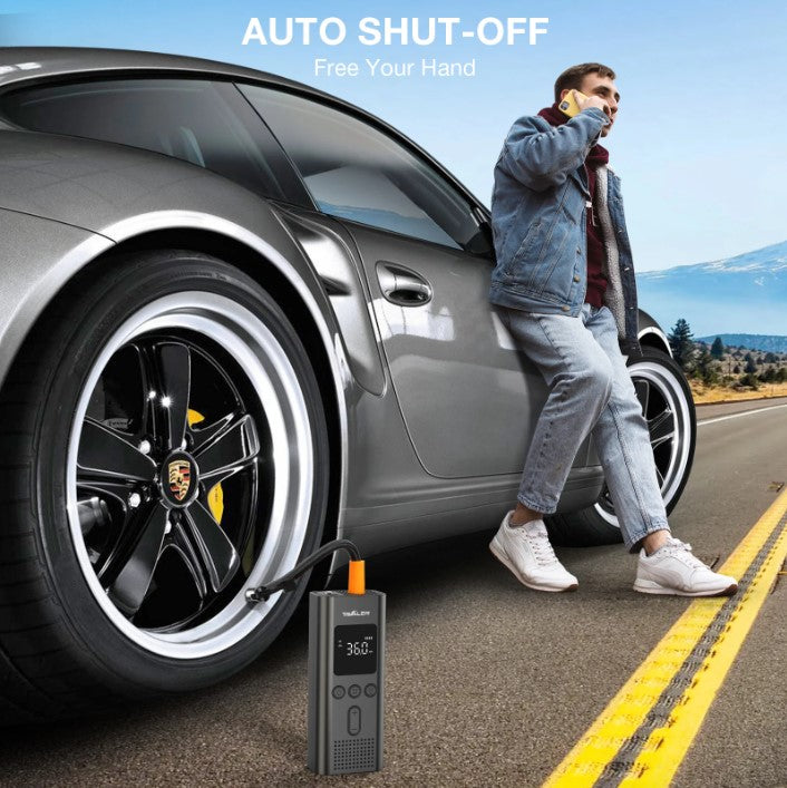 Wireless Portable Air Pump – 150PSI Electric Tire Inflator for Car, Bike, Motorcycle & Ball Sports