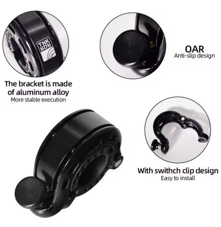 ThinkRider Invisible Bicycle Bell – Loud & Clear Safety Horn for MTB, Road Bike & E-Bike