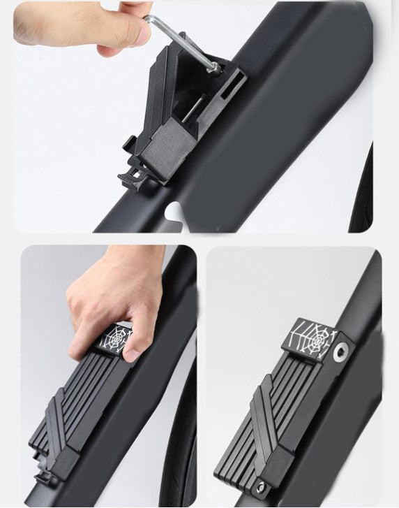 WEST BIKING Folding Bike Lock – Portable, Durable Anti-Theft Padlock for E-Bike, MTB, Road Bike & Scooter