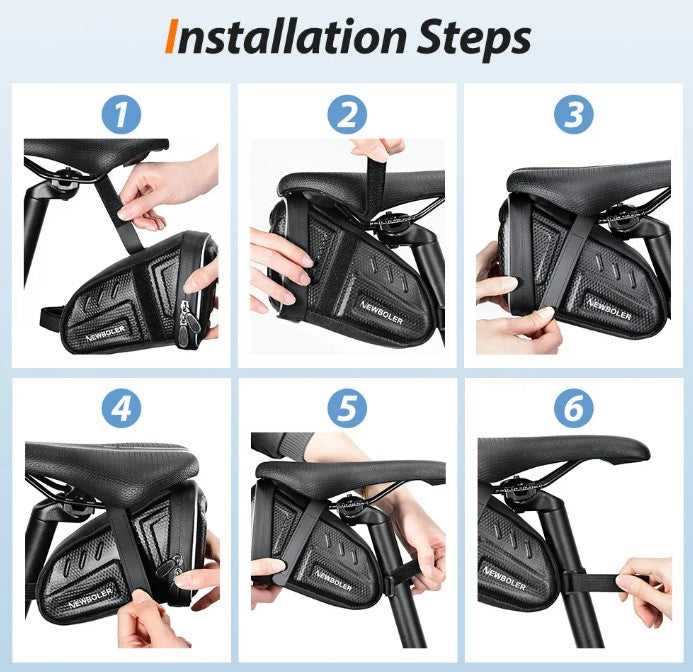 Waterproof Bicycle Saddle Bag – 1.5L Reflective Seat Pack for MTB & Road Bikes, Tool Holder & Accessories Storage
